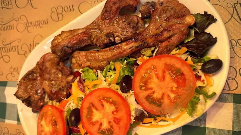 Grilled lamb ribs