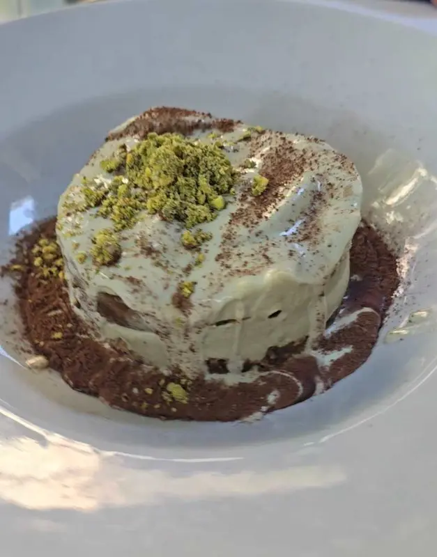Tiramisú de pistacho