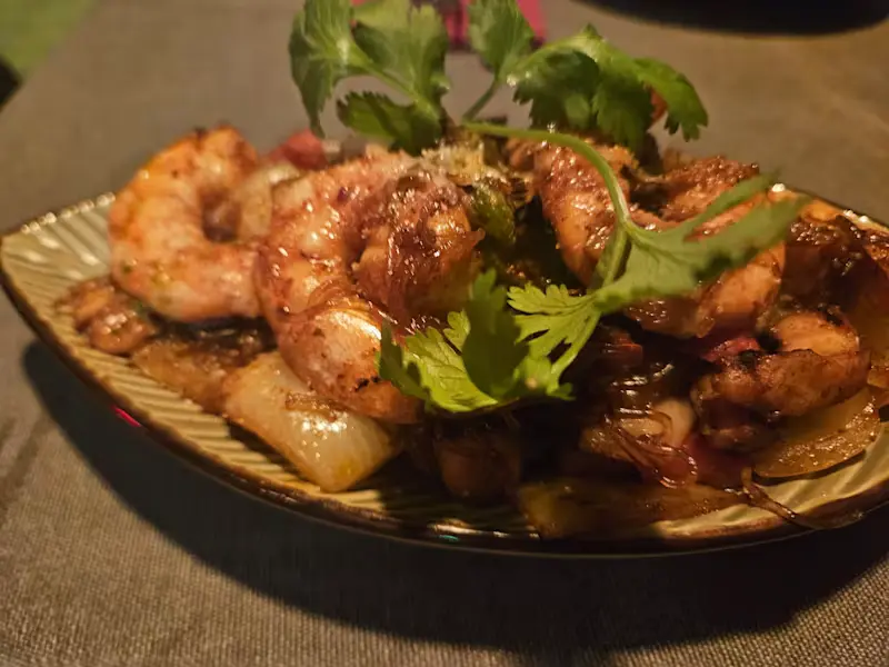 Gambas a la plancha con limoncillo
