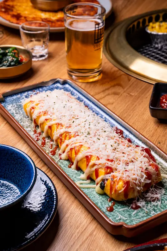 Fresh-made cheese egg roll