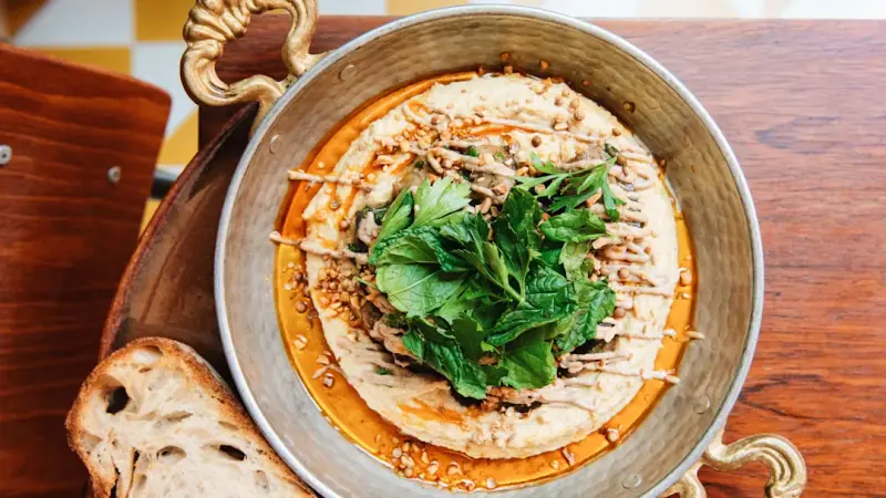 Eggplant & hummus dip